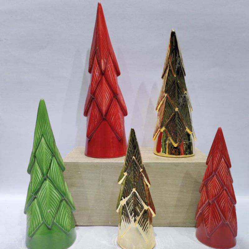 Ceramic Christmas Tree Decorative Scene Setting Ornament