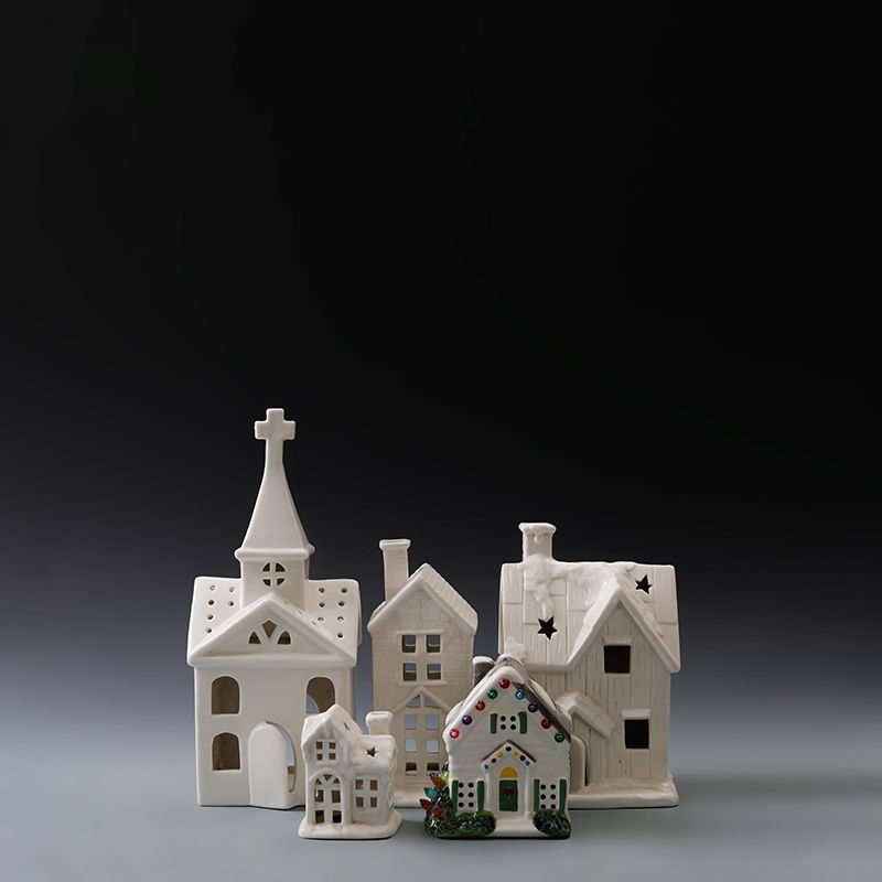 Luminous Ceramic House Holiday Decorative Ornament