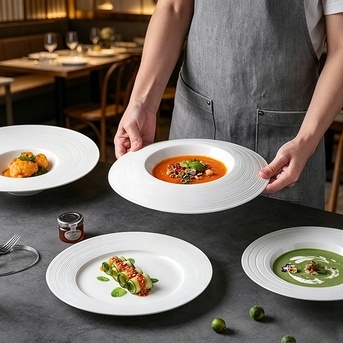 Hotel grade ceramic tableware - plates, bowls and dinnerware sets from TYY Ceramics